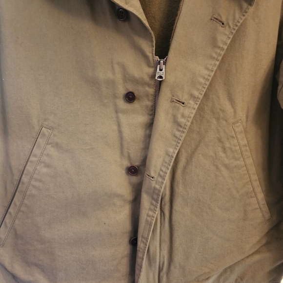 Vintage Ralph Lauren Polo Key West Khaki Green Embroidered Jacket Mens XL - Picture 9 of 12